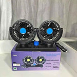 Ventilador Doble para Vehículo – Portátil, Potente y Silencioso