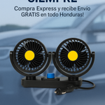 Ventilador Doble para Vehículo – Portátil, Potente y Silencioso