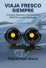 Ventilador Doble para Vehículo – Portátil, Potente y Silencioso
